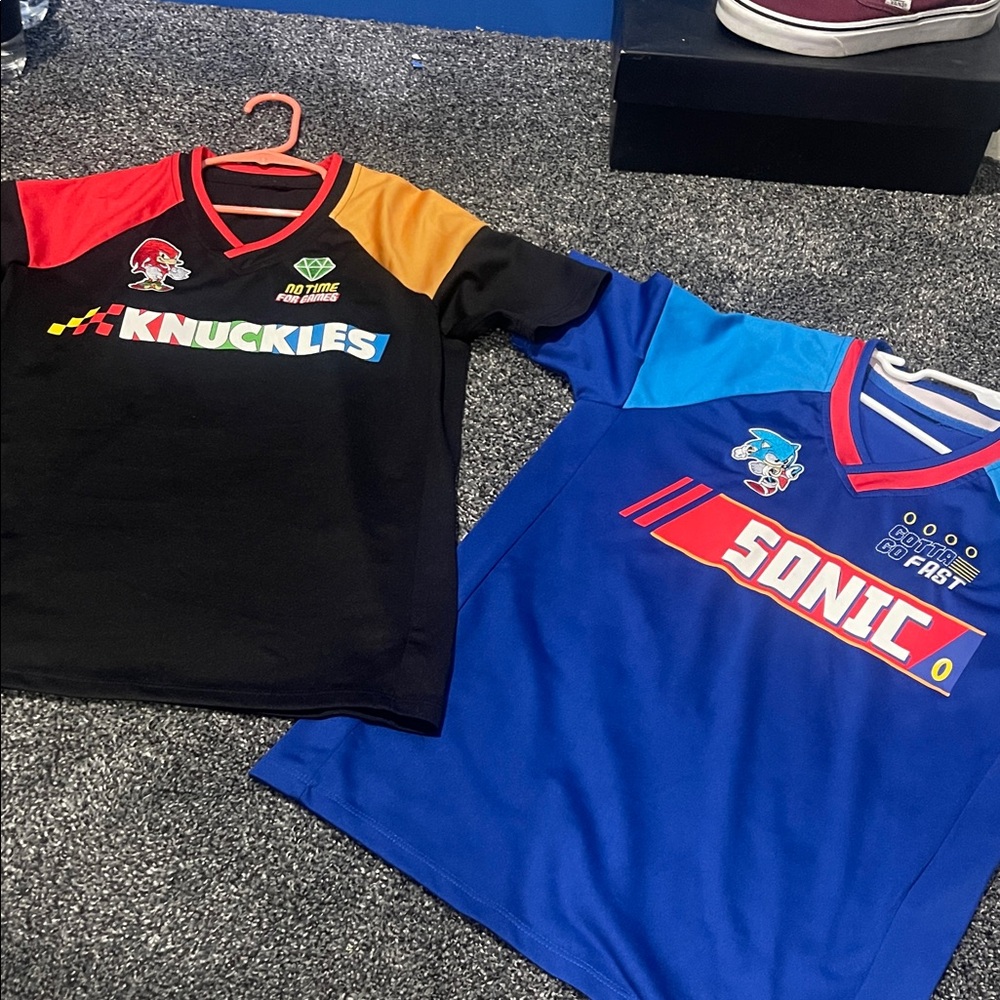Sonic & Knuckles Kids Shirts - Black and Blue